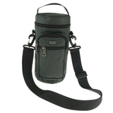 Maxbell Water Bottle Holder Carrier with 3 Pockets and Adjustable Shoulder Strap Gray