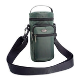 Maxbell Water Bottle Holder Carrier with 3 Pockets and Adjustable Shoulder Strap Gray