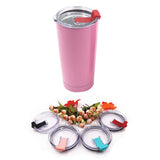 Maxbell Tumbler Replacement Lids, Spill Proof and Splash Resistant Lid for Cup 20oz Red