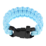 Maxbell Outdoor Camping Hiking Survival Rope Paracord Bracelet with Buckle blue