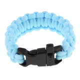 Maxbell Outdoor Camping Hiking Survival Rope Paracord Bracelet with Buckle blue