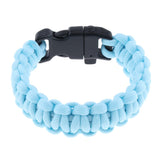 Maxbell Outdoor Camping Hiking Survival Rope Paracord Bracelet with Buckle blue