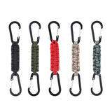 Maxbell Paracord Keychain Carabiner Survival Tool with Carabiner Black