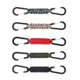 Maxbell Paracord Keychain Carabiner Survival Tool with Carabiner Black