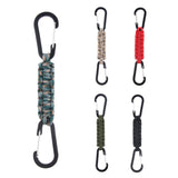 Maxbell Paracord Keychain Carabiner Survival Tool with Carabiner Black