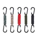 Maxbell Paracord Keychain Carabiner Survival Tool with Carabiner Black