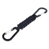 Maxbell Paracord Keychain Carabiner Survival Tool with Carabiner Black