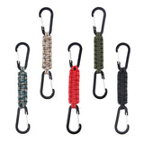 Maxbell Paracord Keychain Carabiner Survival Tool with Carabiner Black