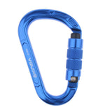 Maxbell 22KN Screw Gate Auto Locking Carabiner Quickdraw for Climbing Rappelling Auto Blue