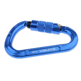 Maxbell 22KN Screw Gate Auto Locking Carabiner Quickdraw for Climbing Rappelling Auto Blue