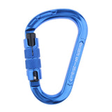 Maxbell 22KN Screw Gate Auto Locking Carabiner Quickdraw for Climbing Rappelling Auto Blue
