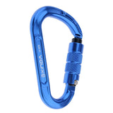 Maxbell 22KN Screw Gate Auto Locking Carabiner Quickdraw for Climbing Rappelling Auto Blue