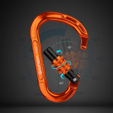 Maxbell 22KN Screw Gate Auto Locking Carabiner Quickdraw for Climbing Rappelling Auto Blue