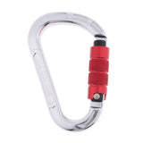 Maxbell 22KN Screw Gate Auto Locking Carabiner Quickdraw for Climbing Rappelling Auto Silver