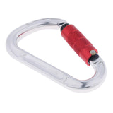 Maxbell 22KN Screw Gate Auto Locking Carabiner Quickdraw for Climbing Rappelling Auto Silver