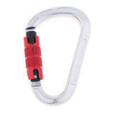 Maxbell 22KN Screw Gate Auto Locking Carabiner Quickdraw for Climbing Rappelling Auto Silver