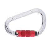 Maxbell 22KN Screw Gate Auto Locking Carabiner Quickdraw for Climbing Rappelling Auto Silver