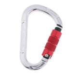 Maxbell 22KN Screw Gate Auto Locking Carabiner Quickdraw for Climbing Rappelling Auto Silver
