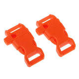 Maxbell 10 PCS Emergency Whistle Buckle for Outdoor Camping Paracord Bracelet Orange