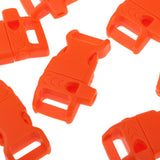 Maxbell 10 PCS Emergency Whistle Buckle for Outdoor Camping Paracord Bracelet Orange