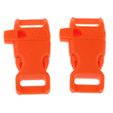Maxbell 10 PCS Emergency Whistle Buckle for Outdoor Camping Paracord Bracelet Orange