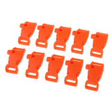 Maxbell 10 PCS Emergency Whistle Buckle for Outdoor Camping Paracord Bracelet Orange