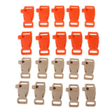 Maxbell 10 PCS Emergency Whistle Buckle for Outdoor Camping Paracord Bracelet Orange