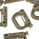 Maxbell 10pcs D-ring tactical molle Locking webbing buckle carabiner Climbing hook Mud