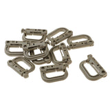 Maxbell 10pcs D-ring tactical molle Locking webbing buckle carabiner Climbing hook Mud