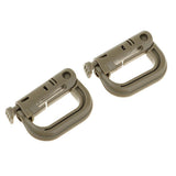 Maxbell 10pcs D-ring tactical molle Locking webbing buckle carabiner Climbing hook Mud