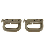 Maxbell 10pcs D-ring tactical molle Locking webbing buckle carabiner Climbing hook Mud