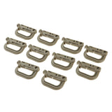 Maxbell 10pcs D-ring tactical molle Locking webbing buckle carabiner Climbing hook Mud