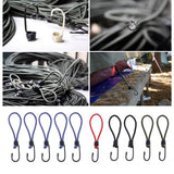 Maxbell 5 Pcs Bungee Hook Tie - Tarpaulin Elastic Stretch Cord Straps with Hook 6mm
