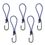 Maxbell 5 Pcs Bungee Hook Tie - Tarpaulin Elastic Stretch Cord Straps with Hook 6mm