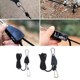 Maxbell Guy Line Runner Camping Tent Awning Rope Pulley Ratchet Hangers Tensioner S
