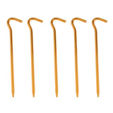 Maxbell 5pcs Aluminum Tent Stakes Pegs Ground Nails for Camping Awning 18cm Yellow