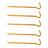 Maxbell 5pcs Aluminum Tent Stakes Pegs Ground Nails for Camping Awning 18cm Yellow