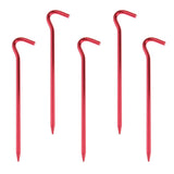 Max 5pcs Aluminum Tent Stakes Pegs Ground Nails for Camping Awning 18cm Red