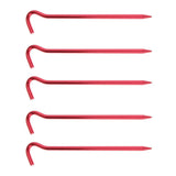 Max 5pcs Aluminum Tent Stakes Pegs Ground Nails for Camping Awning 18cm Red