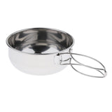 Max Folding Compact Stainless Steel Cooking Mess Tins Camping Food Holiday 500ml