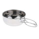 Max Folding Compact Stainless Steel Cooking Mess Tins Camping Food Holiday 500ml