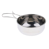 Max Folding Compact Stainless Steel Cooking Mess Tins Camping Food Holiday 500ml