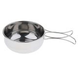 Max Folding Compact Stainless Steel Cooking Mess Tins Camping Food Holiday 500ml