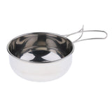 Max Folding Compact Stainless Steel Cooking Mess Tins Camping Food Holiday 500ml