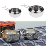 Max Folding Compact Stainless Steel Cooking Mess Tins Camping Food Holiday 500ml