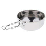 Max Folding Compact Stainless Steel Cooking Mess Tins Camping Food Holiday 700ml