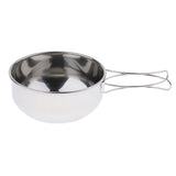 Max Folding Compact Stainless Steel Cooking Mess Tins Camping Food Holiday 700ml