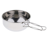 Max Folding Compact Stainless Steel Cooking Mess Tins Camping Food Holiday 700ml