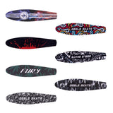Maxbell Pro 22inch Fish Board Sandpaper Skateboard Griptape Deck Sticker Flame