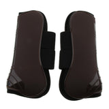 Maxbell 1 Pair Horse Leg Boots Front Leg Tendon Protection Equestrian Support brown